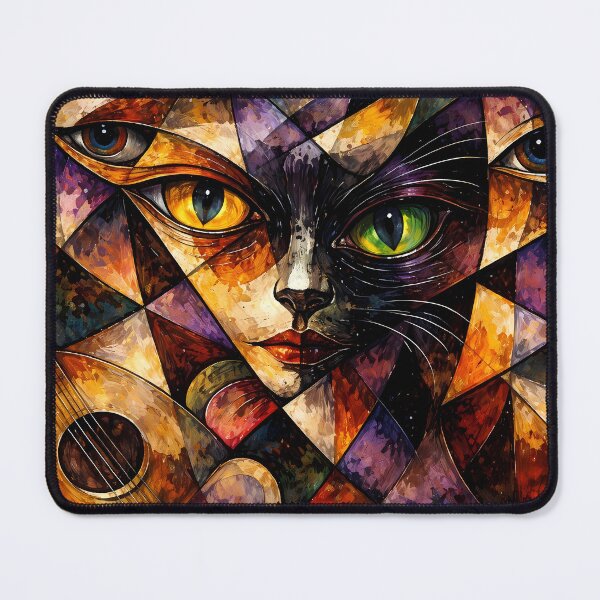 Item preview, Abstract Cat with Guitar designed and sold by cuprum.