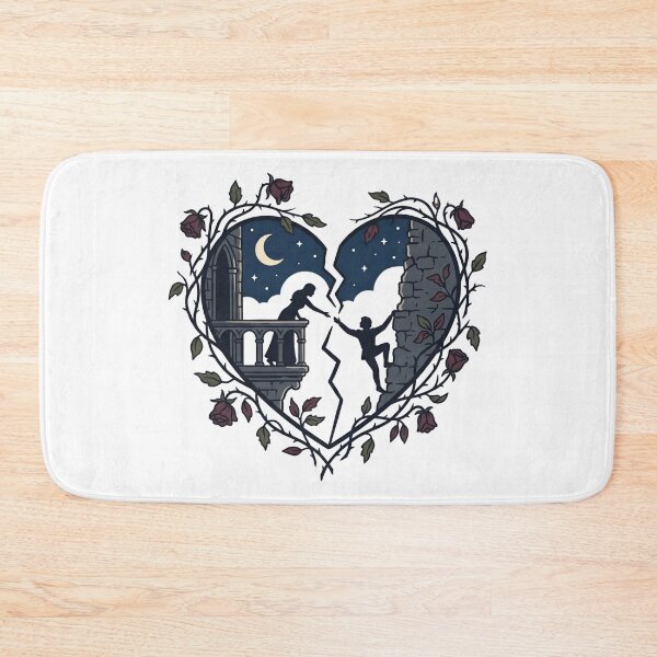 Item preview, Romeo and Juliet Moonlit Balcony Broken Heart Design designed and sold by Fenay Designs.
