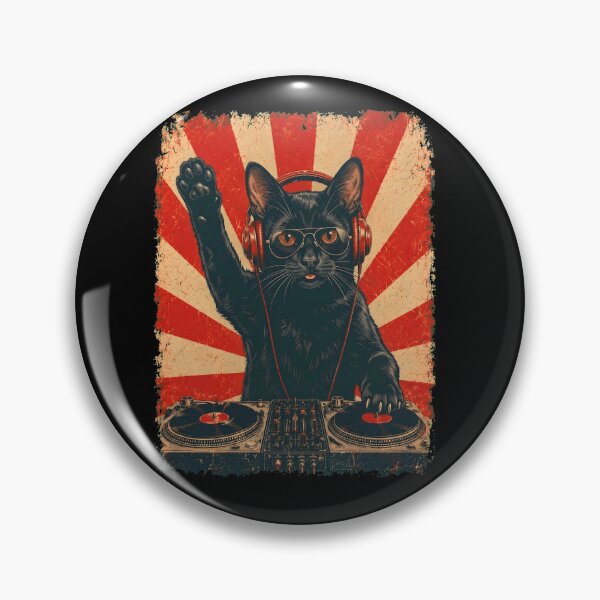 Item preview, Vintage DJ Bombay With Headphones Art Cat Owner designed and sold by DoodleTortle.