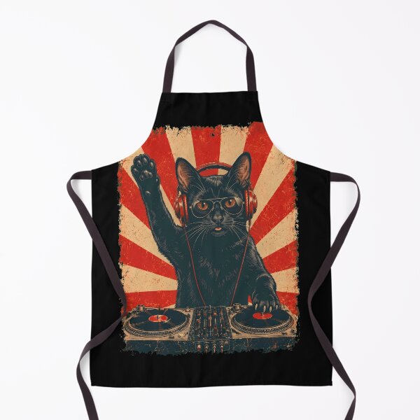 Item preview, Vintage DJ Bombay With Headphones Art Cat Owner designed and sold by DoodleTortle.