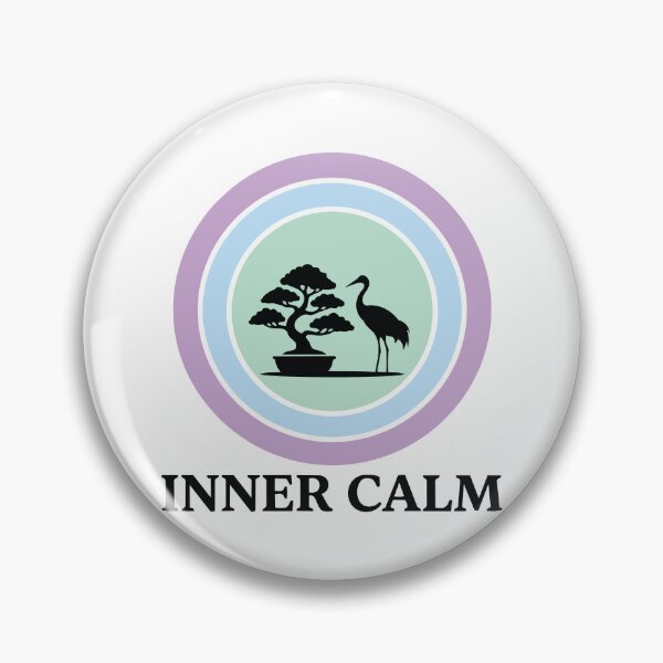 Item preview, Inner Calm - Bonsai Tree & Crane Zen Circle designed and sold by ArcApparel2020.