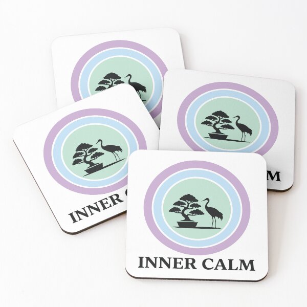 Item preview, Inner Calm - Bonsai Tree & Crane Zen Circle designed and sold by Arc2020.