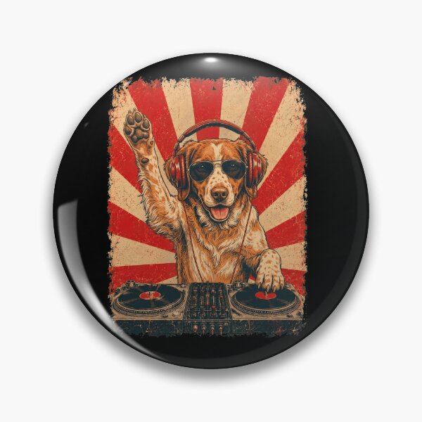 Artikelvorschau, Vintage DJ Brittany mit Kopfhörern Kunst Hundebesitzer entworfen und verkauft von DoodleTortle.