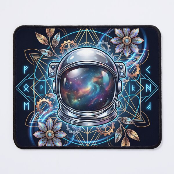 Item preview, Cosmic Astronaut Sacred Geometry Runic Art designed and sold by Kavin786.