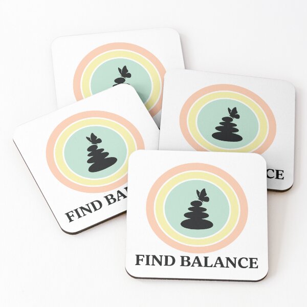 Item preview, Find Balance - Zen Stones & Butterfly Mindfulness Art designed and sold by ArcApparel2020.