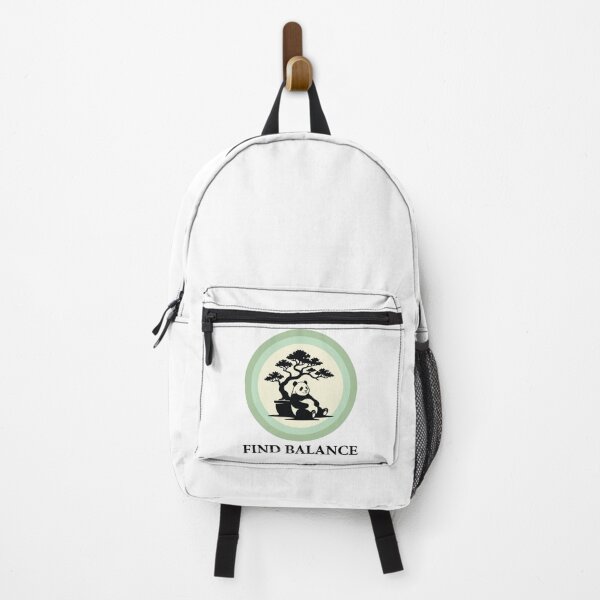 Item preview, Find Balance - Peaceful Panda & Bonsai Nature Silhouette designed and sold by ArcApparel2020.