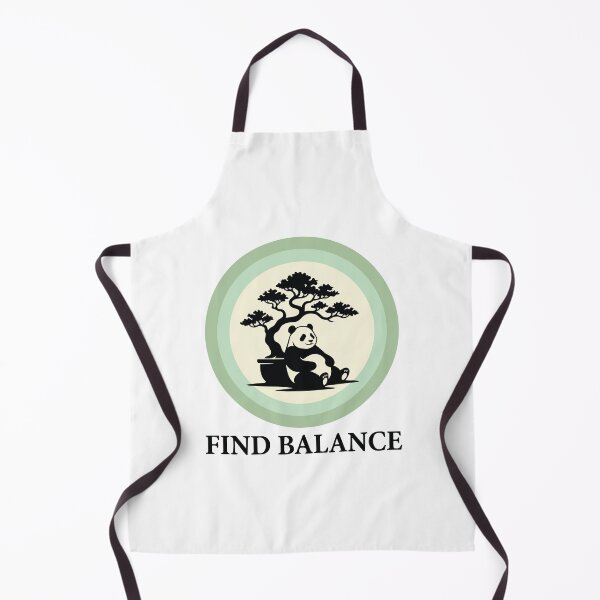 Item preview, Find Balance - Peaceful Panda & Bonsai Nature Silhouette designed and sold by ArcApparel2020.
