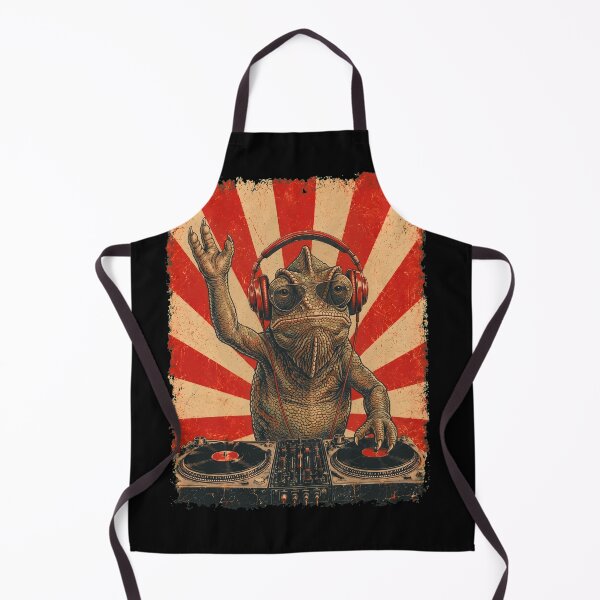 Item preview, Vintage DJ Chameleon With Headphones Art Animal Lover designed and sold by DoodleTortle.