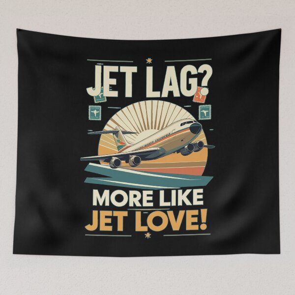 Item preview, Jet Lag? More Like Jet Love! Vintage Retro Airplane Travel Design designed and sold by philippo artworks.