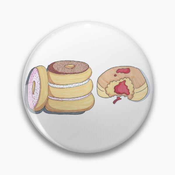 Item preview, Pretty Jammy - Hand Drawn Jam and Ring Donut designed and sold by AJPrettyObscene.