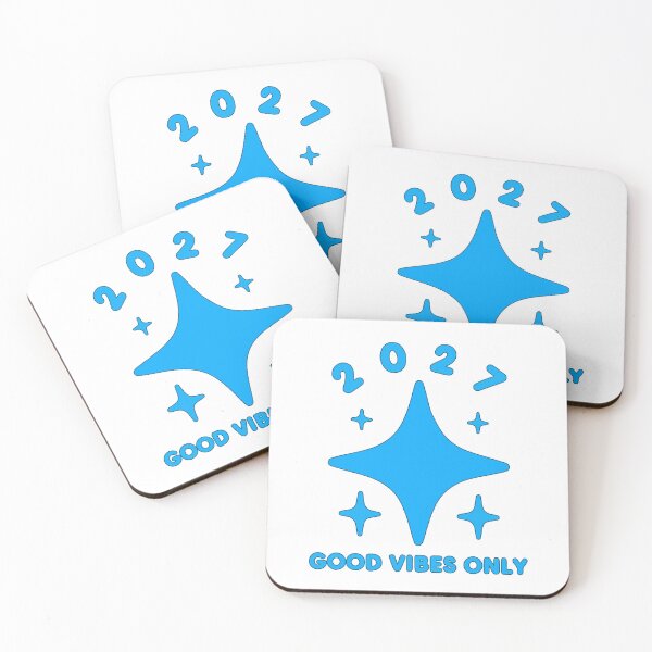 Item preview, Good Vibes Only 2027 Cute Y2K Stars Soft Blue Class of 2027 designed and sold by MalisoStickers.