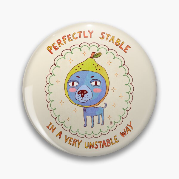 Item preview, Perfectly Stable Blue Dog In Lemon Hat designed and sold by Itouchedabee.