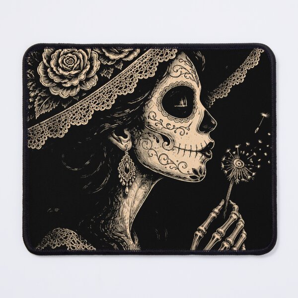 Item preview, la Catrina Blowing Wishes Dandelion designed and sold by Starry Night Creative Art.