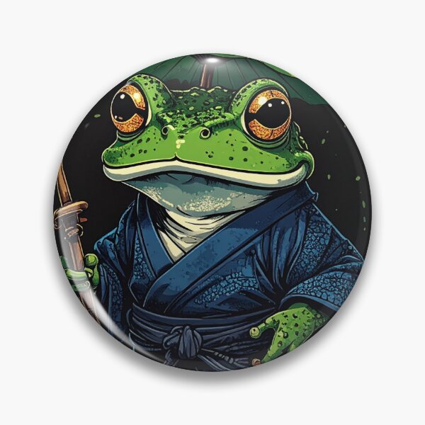 Item preview, Japanese Samurai Frog Fantasy Wizard Art designed and sold by Kavin786.