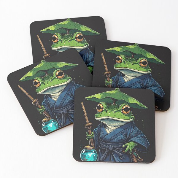 Item preview, Japanese Samurai Frog Fantasy Wizard Art designed and sold by Kavin786.
