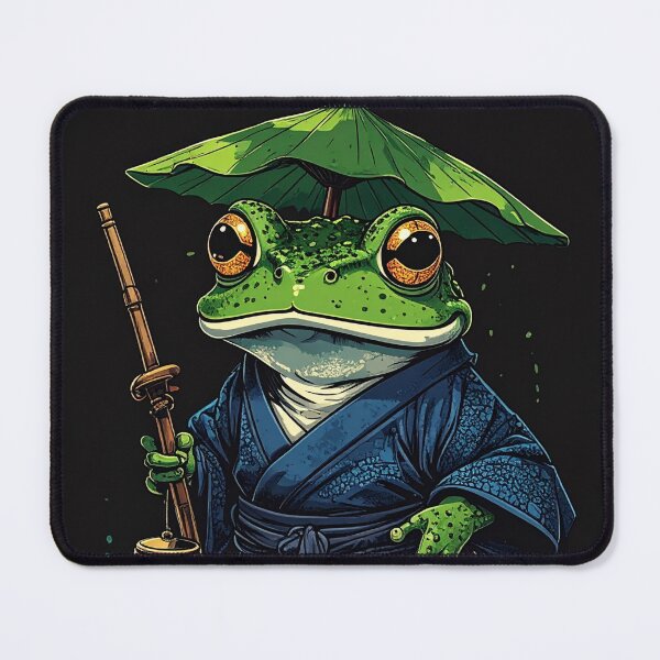 Item preview, Japanese Samurai Frog Fantasy Wizard Art designed and sold by Kavin786.