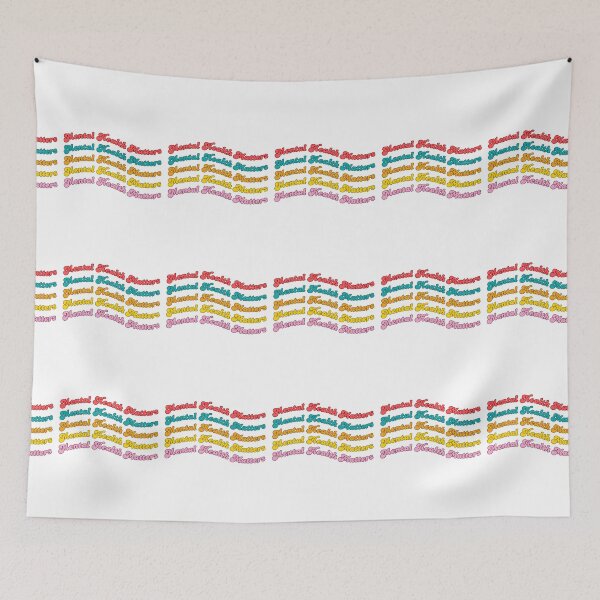 Item preview, Mental Health Matters Retro Rainbow designed and sold by The Artful Pearl.