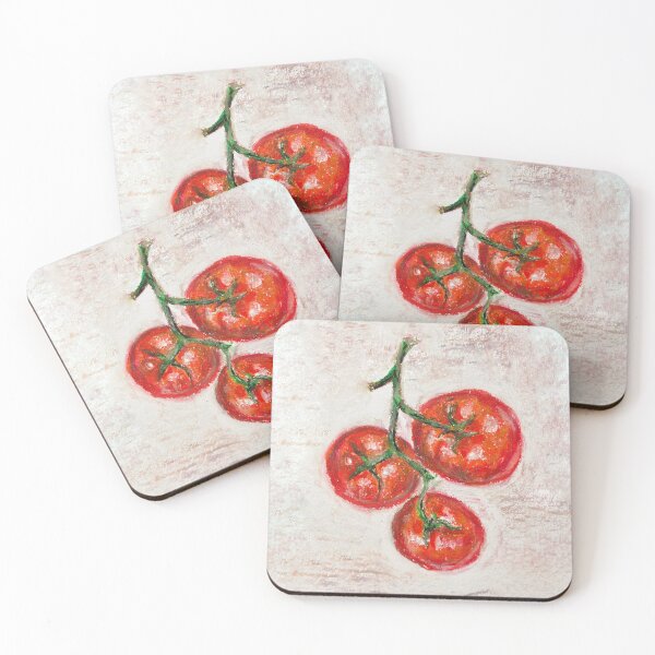Item preview, Vintage Italian Tomatoes Vine Oil Pastel Illustration designed and sold by kenagoup.
