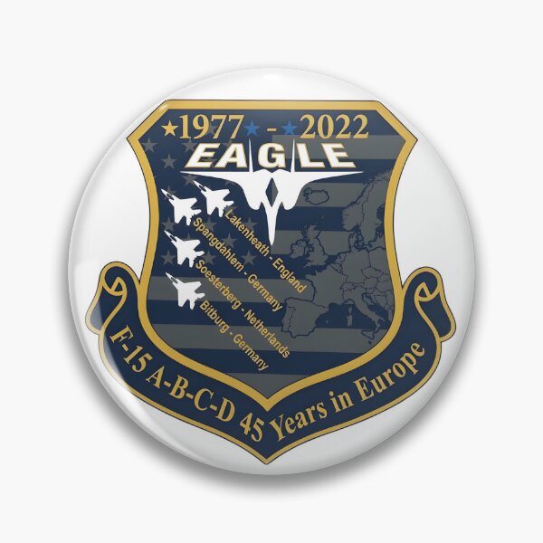 Item preview, F-15 Eagle 45 Years in Europe Commemorative Emblem designed and sold by CharlieDesings.