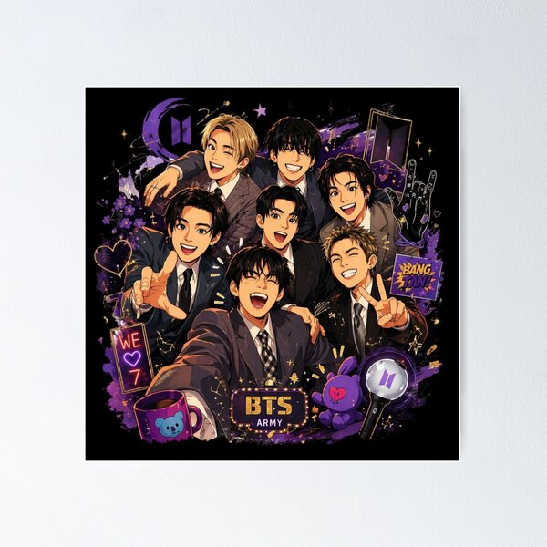 Bts Logo Posters for Sale | Redbubble
