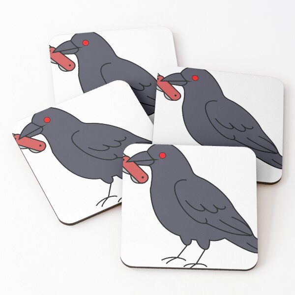 Item preview, Funny Crow with Knife Sticker – Edgy Meme Raven Graphic designed and sold by MADBULL7.