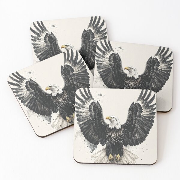 Item preview, Majestic Bald Eagle Wings Spread Illustration designed and sold by Kavin786.