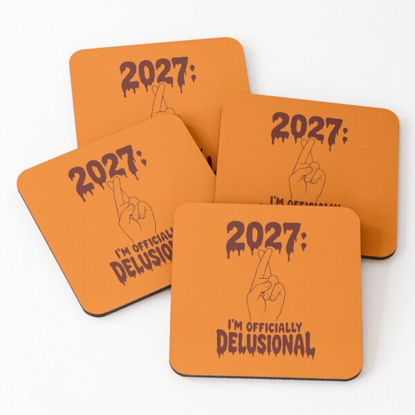 Item preview, 2027: I'm Officially Delusional — Edgy Gothic New Year Art designed and sold by MalisoStickers.
