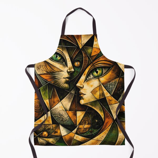 Item preview, Cubist Feline and Human Faces designed and sold by cuprum.