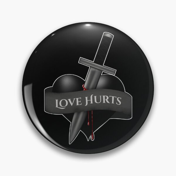 Item preview, Love Hurts Gothic Quote - Pierced Black Heart designed and sold by Ossidiana..