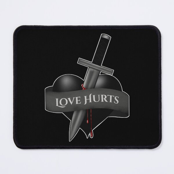 Item preview, Love Hurts Gothic Quote - Pierced Black Heart designed and sold by Ossidiana..