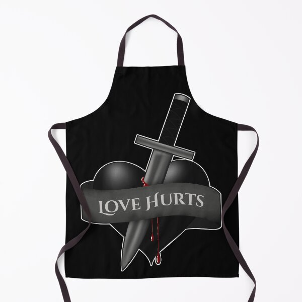 Item preview, Love Hurts Gothic Quote - Pierced Black Heart designed and sold by Ossidiana..