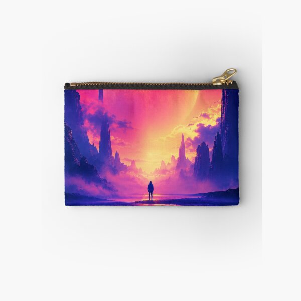 Item preview, Neon Moon Wanderer – Epic Sci Fi Fantasy Landscape designed and sold by DrizzyV.