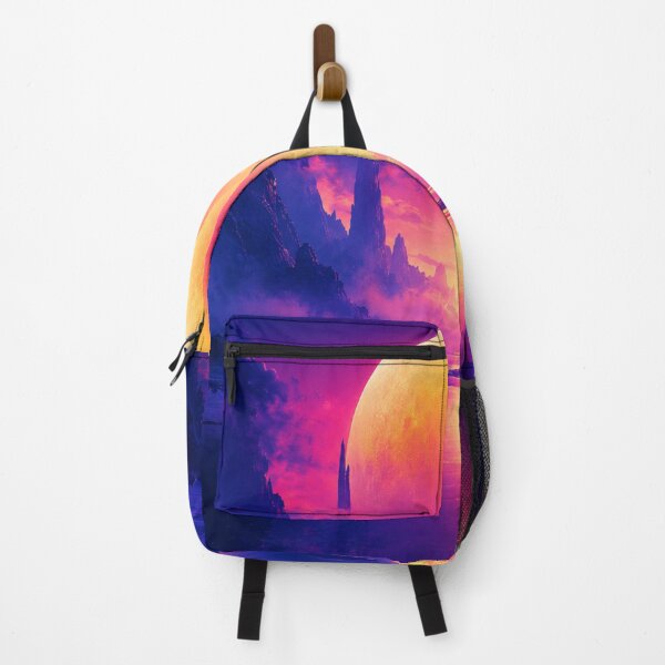 Item preview, Neon Moon Wanderer – Epic Sci Fi Fantasy Landscape designed and sold by DrizzyV.