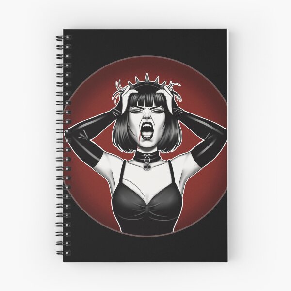 Item preview, Ossi and her dolls: Ossi Screaming - Screaming Gothic Vampire Girl - Red and Black Dark Art designed and sold by Ossidiana..