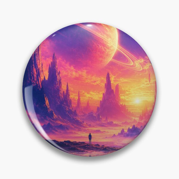 Item preview, Saturn Said Chill – Alien Sunset Fantasy Poster designed and sold by DrizzyV.