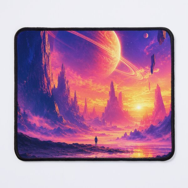 Item preview, Saturn Said Chill – Alien Sunset Fantasy Poster designed and sold by DrizzyV.