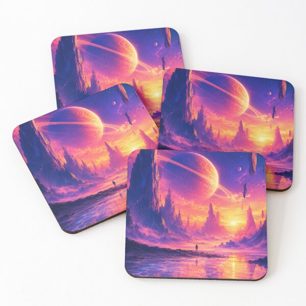 Item preview, Saturn Said Chill – Alien Sunset Fantasy Poster designed and sold by DrizzyV.