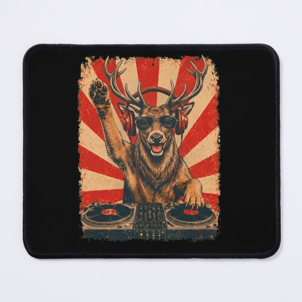 Item preview, Vintage DJ Deer With Headphones Art Animal Lover designed and sold by DoodleTortle.