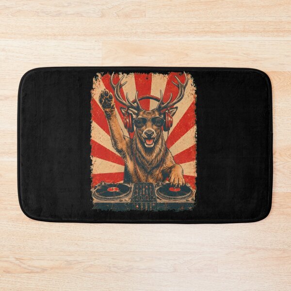 Item preview, Vintage DJ Deer With Headphones Art Animal Lover designed and sold by DoodleTortle.