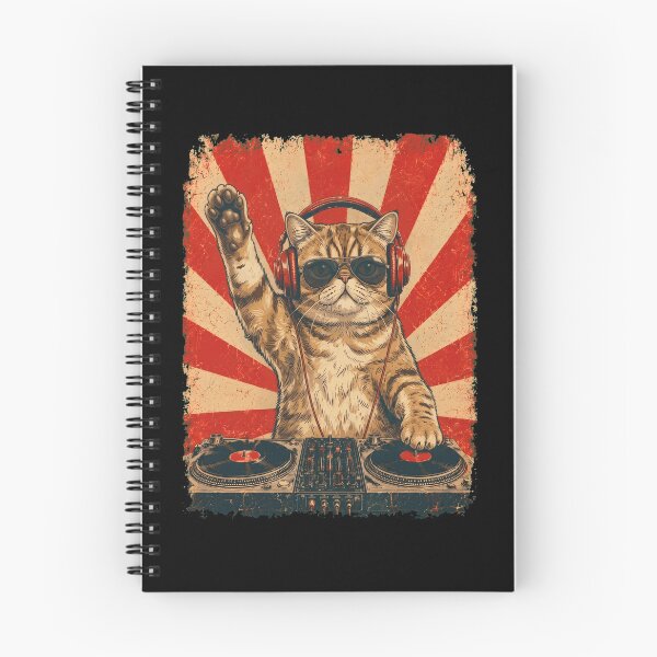 Item preview, Vintage DJ Exotic Shorthair With Headphones Art Cat Owner designed and sold by DoodleTortle.