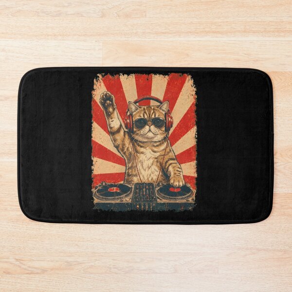 Item preview, Vintage DJ Exotic Shorthair With Headphones Art Cat Owner designed and sold by DoodleTortle.