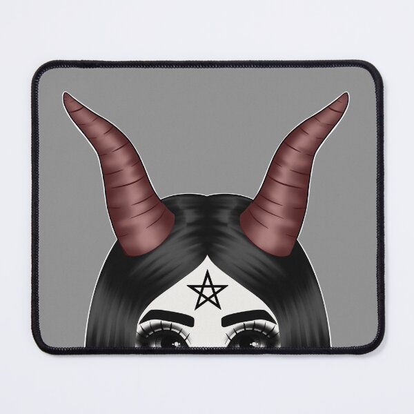 Item preview, Sophia: the Baphomet Doll red horns edition - Red Demon Horns Baphomet - Gothic Pentagram Girl designed and sold by Ossidiana..