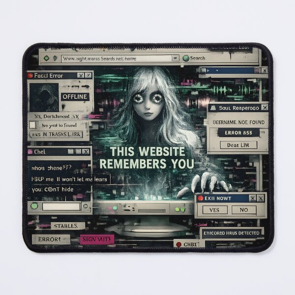 Item preview, Corrupted Windows XP Internet Horror Design - THIS WEBSITE REMEMBERS YOU designed and sold by Heretical-Crow.