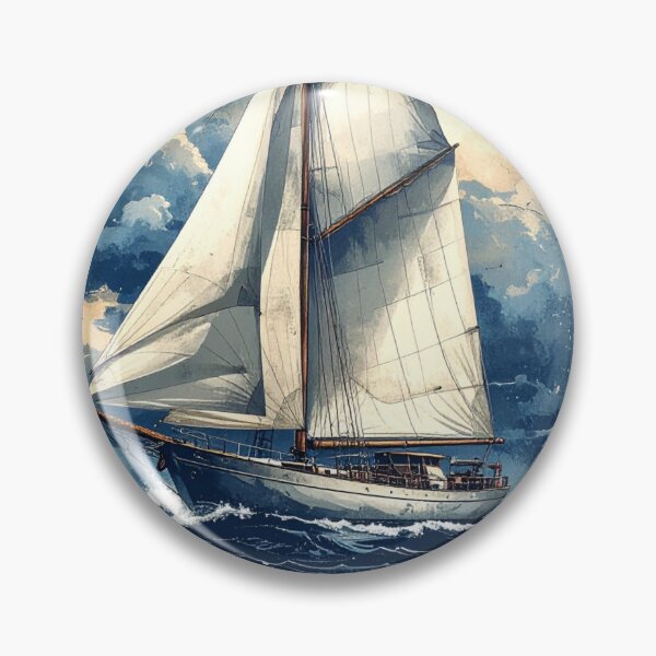 Item preview, Vintage Watercolor Sailboat Ocean Sunset Art designed and sold by Kavin786.