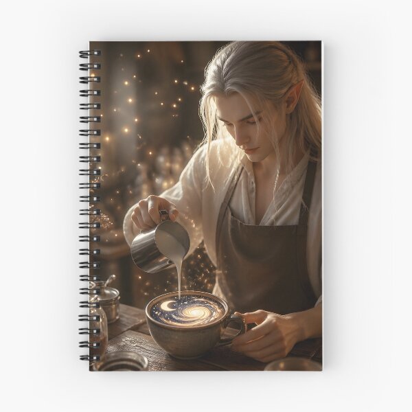 Item preview, The Elf Barista Who Poured Galaxies designed and sold by sigmaartstudio.