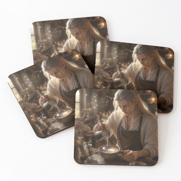 Item preview, The Elf Barista Who Poured Galaxies designed and sold by sigmaartstudio.