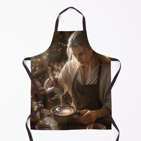 Item preview, The Elf Barista Who Poured Galaxies designed and sold by sigmaartstudio.