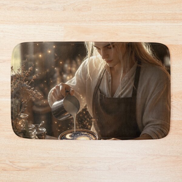 Item preview, The Elf Barista Who Poured Galaxies designed and sold by sigmaartstudio.