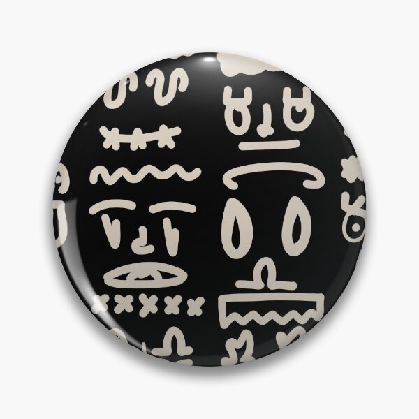 Item preview, Abstract Face Doodle Pattern – Minimal Urban Line Art designed and sold by felipemaldonadoart.