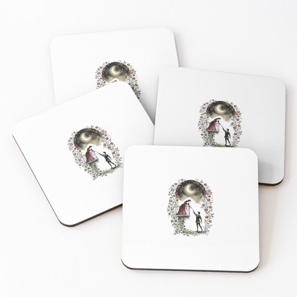 Item preview, Romeo and Juliet Watercolor Balcony Moon Design designed and sold by Fenay Designs.